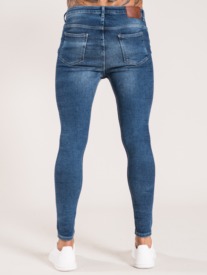 Younes Skinny Stretch Jeans -Mid Blue