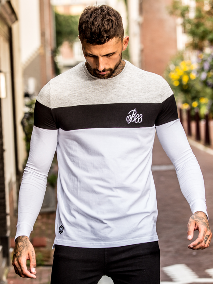 Alta Long Sleeve Tee - Grey/White/Black